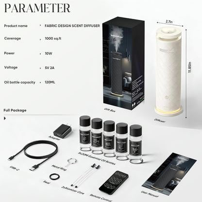 The Welcome Kit — Cold-Air Diffuser + 5 Scents to Find Your Room (Cream)